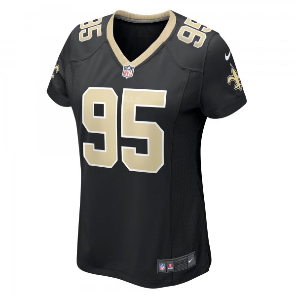 Women's New Orleans Saints Albert Huggins Nike Black Player Game Jersey