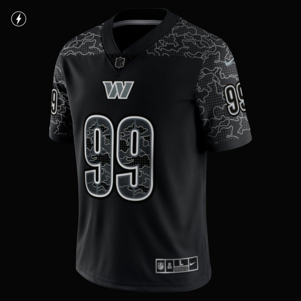 Men's Washington Commanders Chase Young Nike Black RFLCTV Limited Jersey