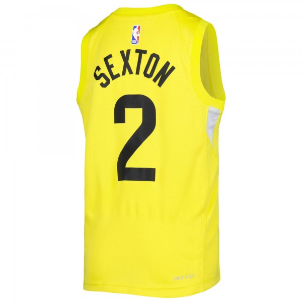 Youth Utah Jazz Collin Sexton Nike Yellow Swingman Jersey - Icon Edition