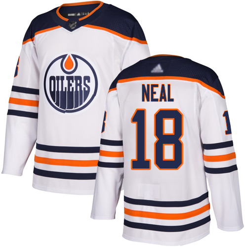 Edmonton Oilers #18 James Neal White Road Stitched NHL Jersey