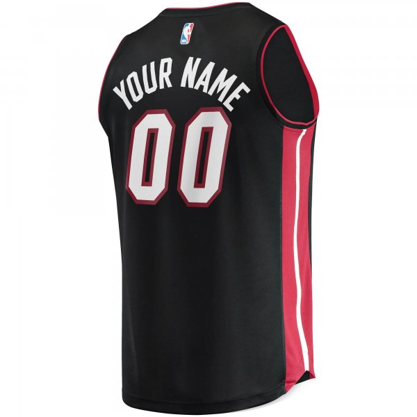 Youth Miami Heat Fanatics Black Fast Break Custom Replica Jersey - Icon Edition