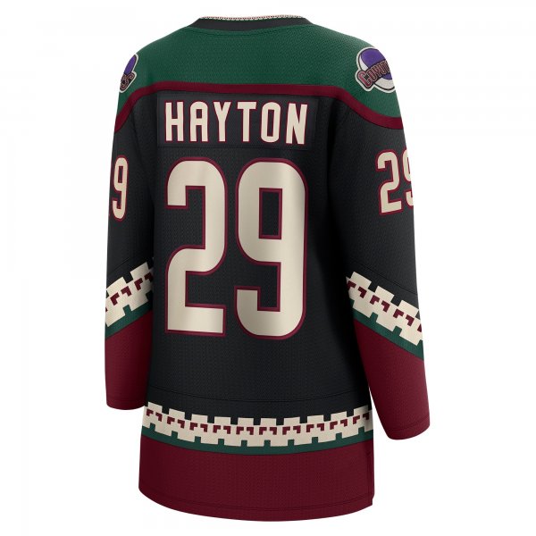 Women's Arizona Coyotes Barrett Hayton Fanatics Black Home Breakaway Player Jersey