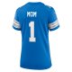 Men's Detroit Lions Number 1 Mom Nike Blue Game Jersey