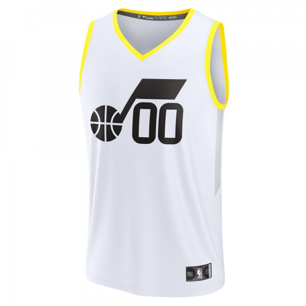 Youth Utah Jazz  Fanatics White Fast Break Replica Custom Jersey - Association Edition