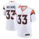 Men's Denver Broncos #33 Javonte Williams Nike White Limited Jersey