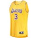 Men's Los Angeles Lakers Anthony Davis Fanatics Gold Fast Break Replica Player Jersey - Icon Edition