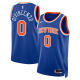 Men's New York Knicks #0 Donte DiVincenzo Blue Unisex Nike Icon Edition Swingman NBA jersey