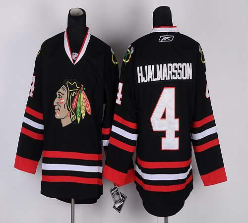 Chicago Blackhawks #4 Nikals Hjalmarsson Black Stitched NHL Jersey