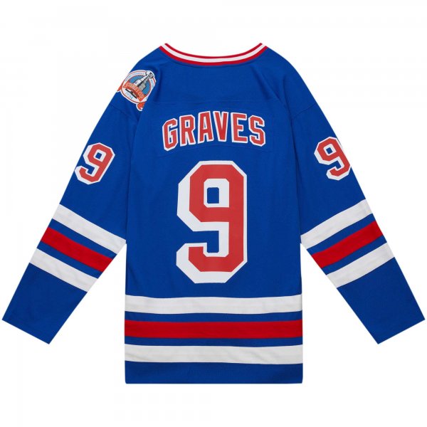 Men's New York Rangers Adam Graves Mitchell & Ness Royal  1993/94 Blue Line Player Jersey