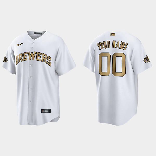 Men's Milwaukee Brewers Custom 2022 MLB All-Star Game Cool Base Jersey - White