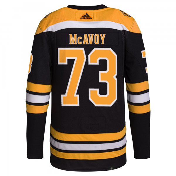 Men's Boston Bruins Charlie McAvoy adidas Black Home Primegreen Pro Player Jersey