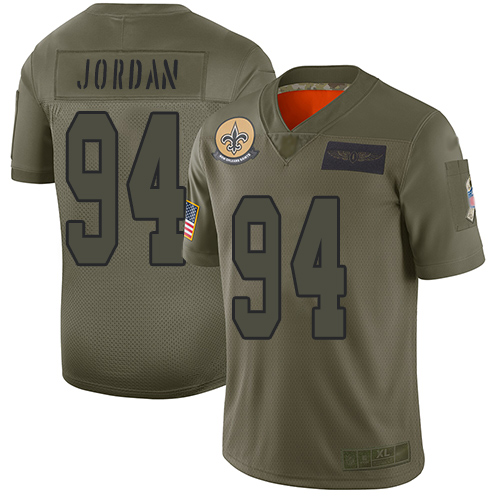 Men's New Orleans Saints #94 Cameron Jordan Camo Stitched NFL Limited 2019 Salute To Service Jersey