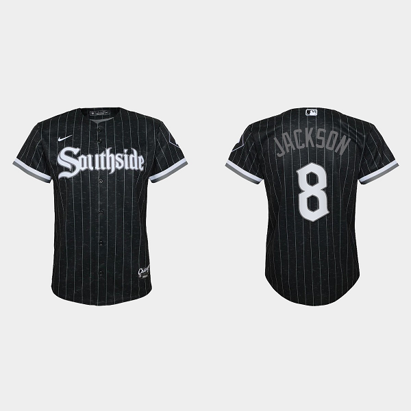 Youth Chicago White Sox #8 Bo Jackson Black 2021 MLB City Connect Replica Jersey