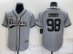 Men's Las Vegas Raiders #98 Maxx Crosby Grey Stitched Baseball Cool Base Jersey