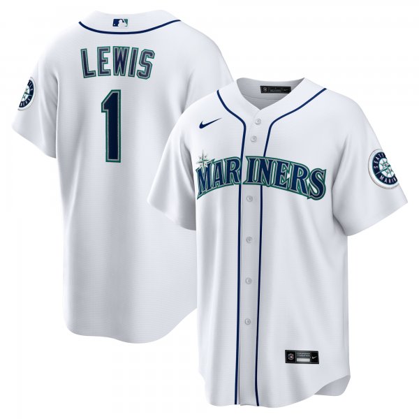 Men's Seattle Mariners Kyle Lewis Nike White Replica Player Name Jersey