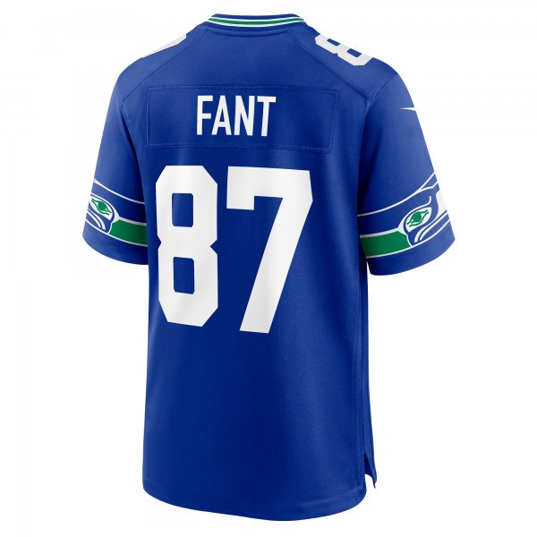 Men's Seattle Seahawks Noah Fant Nike Royal Throwback Player Game Jersey