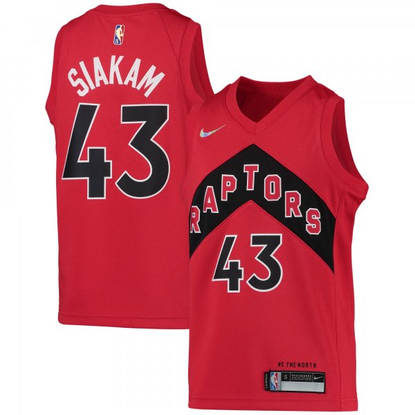 Youth Toronto Raptors Pascal Siakam Nike Red 2021/22 Diamond Swingman Jersey - Icon Edition