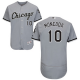 White Sox #10 Yoan Moncada Grey Flexbase Collection Stitched MLB Jersey