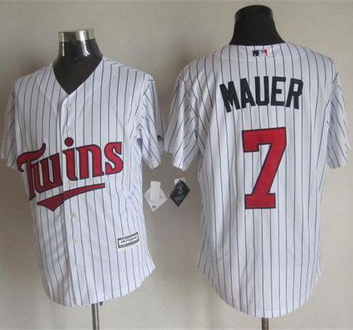 Minnesota Twins #7 Joe Mauer White New Cool Base Stitched MLB Jersey