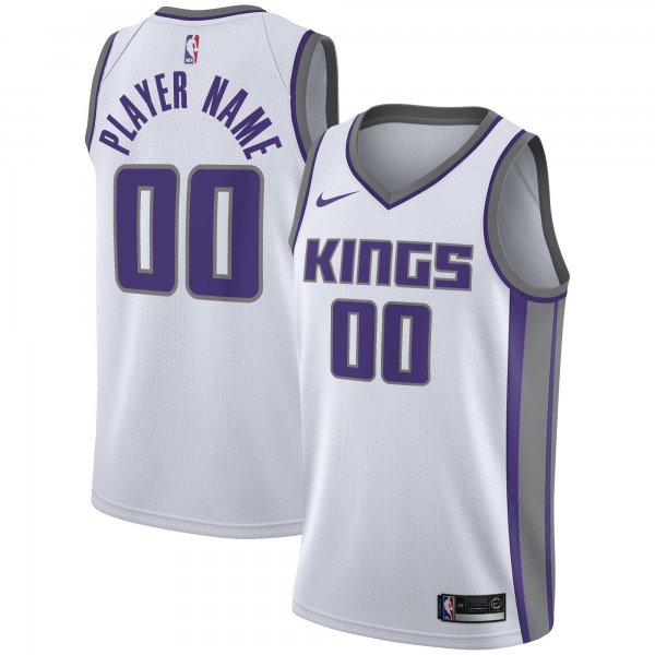 Men's Sacramento Kings Nike White Swingman Custom Jersey - Association Edition