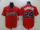 Men Atlanta Braves 24 Sanders Red Game Nike MLB Jerseys