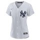 Women's New York Yankees Derek Jeter Nike White/Navy Home Replica Player Jersey