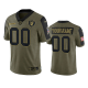 Las Vegas Raiders Custom Olive 2021 Salute To Service Men's Limited NFL Jersey