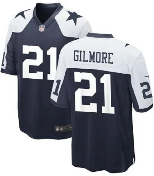 Men's Dallas Cowboys #21 Stephon Gilmore Navy NFL Alternate Limited Jersey