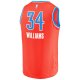 Youth Oklahoma City Thunder Kenrich Williams Fanatics Orange Fast Break Replica Player Jersey - Statement Edition