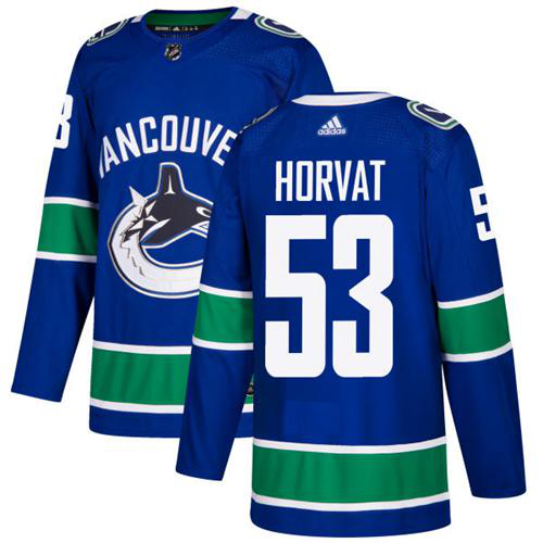 Adidas Vancouver Canucks #53 Bo Horvat Blue Home Stitched NHL Jersey