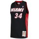 Men's Miami Heat Ray Allen Mitchell & Ness Black  2012/13 Hardwood Classics Swingman Jersey