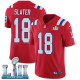 Men's Nike NFL New England Patriots #18 Matthew Slater Limited Alternate Red Vapor Untouchable Super Bowl LII Jersey