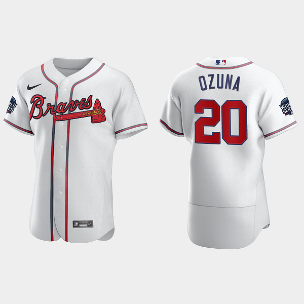 Marcell Ozuna Atlanta Braves 2021 World Series MLB Flexbase Jersey - White