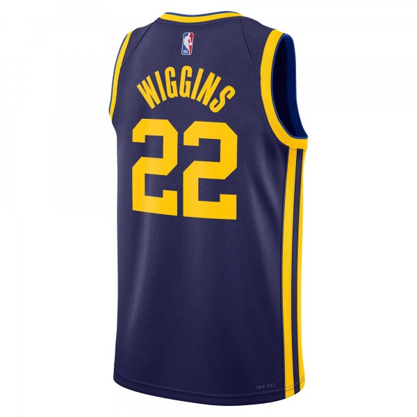 Unisex Golden State Warriors Andrew Wiggins Jordan Brand Navy Swingman Jersey - Statement Edition