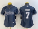 Women's Dallas Cowboys #7 Trevon Diggs Navy Stitched Baseball Cool Base Jersey