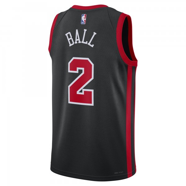 Unisex Chicago Bulls Lonzo Ball Nike Black 2023/24 Swingman Jersey - City Edition