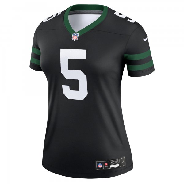 Women's New York Jets Garrett Wilson Nike Legacy Black Alternate Legend Jersey