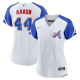 Women's Atlanta Braves #44 Hank Aaron Nike White 2023 City Connect Cool Base Player Jersey