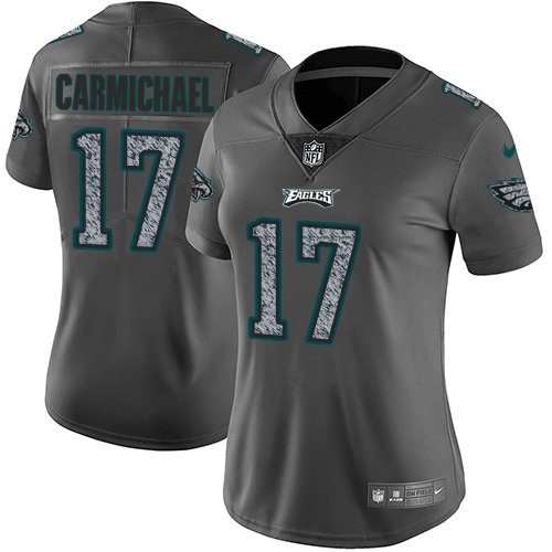 Nike Philadelphia Eagles #17 Harold Carmichael Gray Static Women's Stitched NFL Vapor Untouchable Limited Jersey