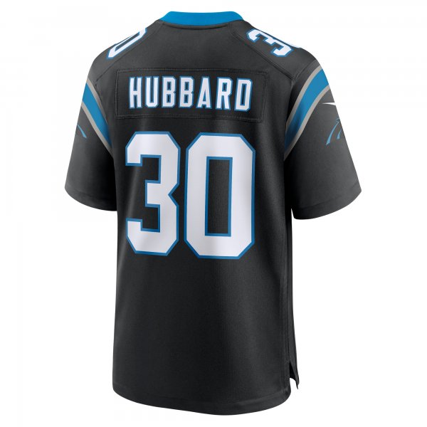 Men's Carolina Panthers Chuba Hubbard Nike Black Team Game Jersey