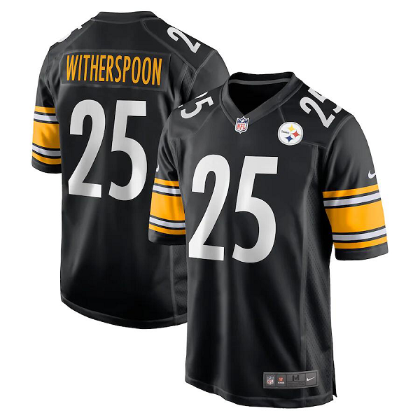 Men's Pittsburgh Steelers #25 Ahkello Witherspoon Nike Black Game NFL Jersey