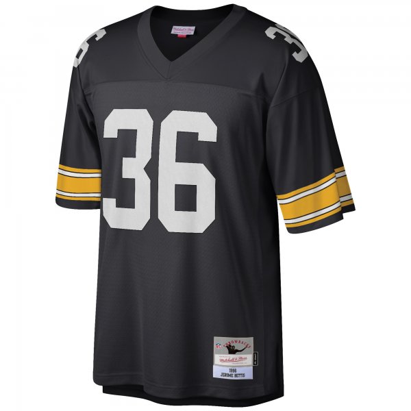 Men's Pittsburgh Steelers Jerome Bettis Mitchell & Ness Black Big & Tall 1996 Retired Player Replica Jersey