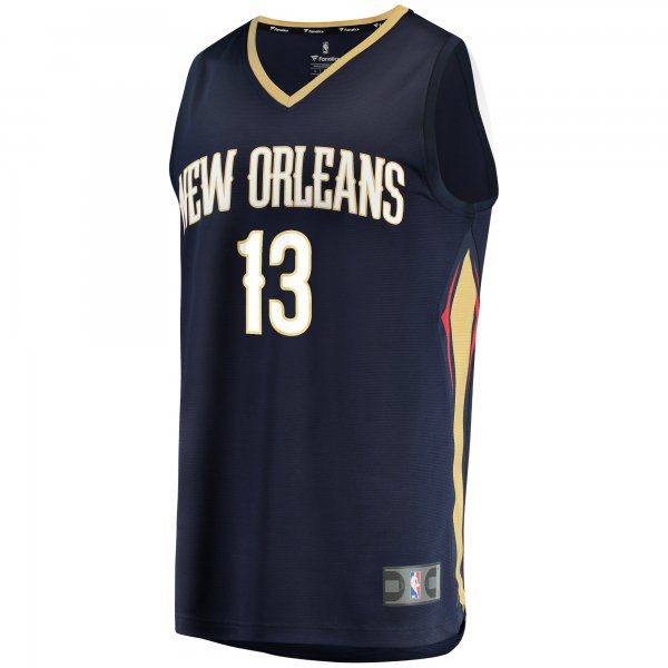 Youth New Orleans Pelicans Kira Lewis Jr. Fanatics Navy Fast Break Replica Jersey - Icon Edition