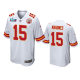 Men's Kansas City Chiefs #15 Patrick Mahomes White Super Bowl LVII Limited Jersey