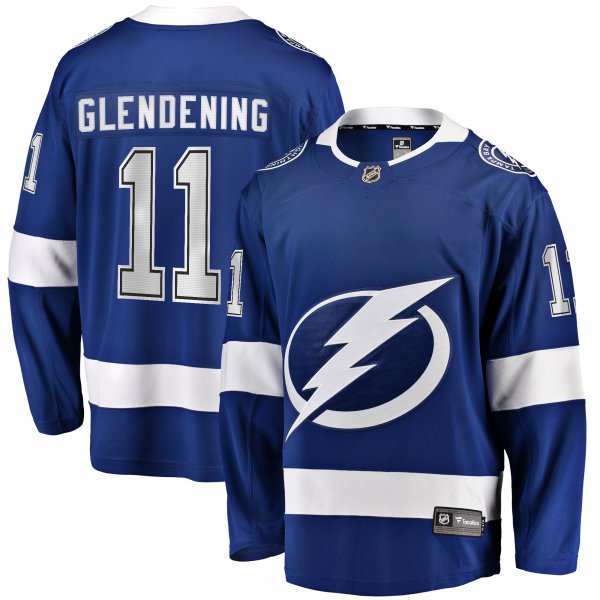 Men's Tampa Bay Lightning Luke Glendening Fanatics Blue Home Breakaway Jersey