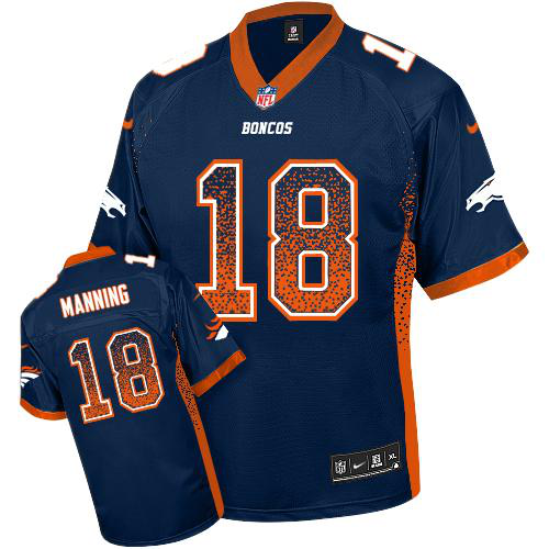 Nike Denver Broncos #18 Peyton Manning Blue Alternate Youth Stitched NFL Elite Drift Fashion Jersey