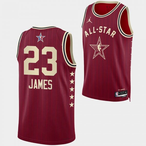 LeBron James 2024 NBA All-Star Game Los Angeles Lakers #23 Red Jersey Swingman