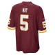 Men's Nike Tress Way Washington Football Team Burgundy Game Player Jersey