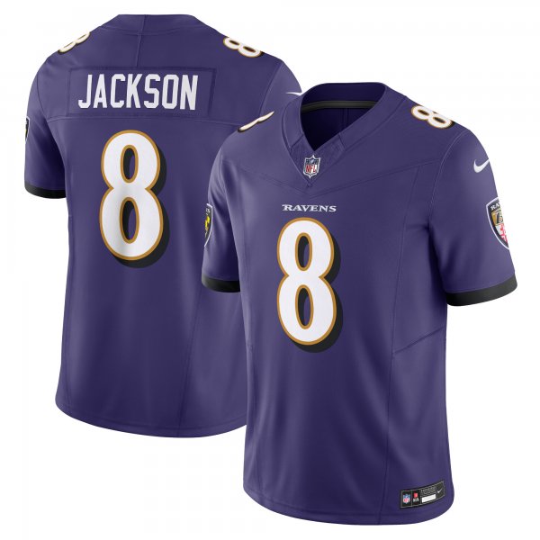 Men's Baltimore Ravens Lamar Jackson Nike Purple Vapor F.U.S.E. Limited Jersey