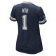 Women's Dallas Cowboys Number 1 Mom Nike Navy Game Jersey